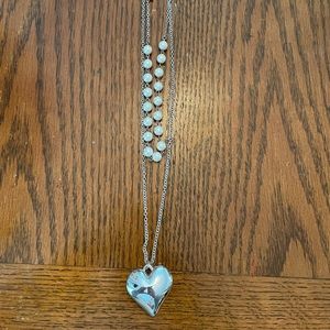 Heart and Pearl Necklace